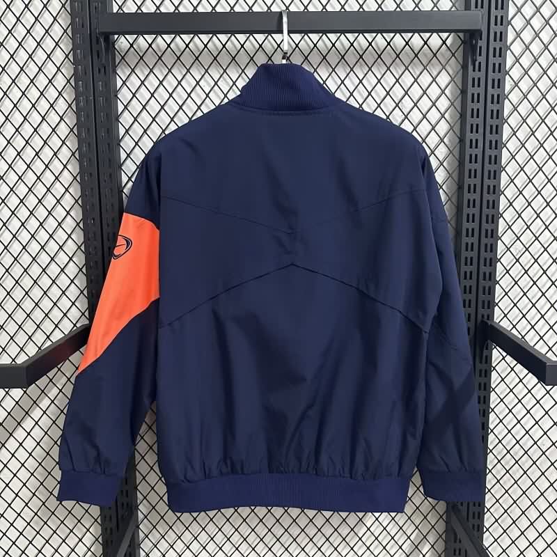 AAA(Thailand) Barcelona 25/26 Dark Blue Soccer Windbreaker 03