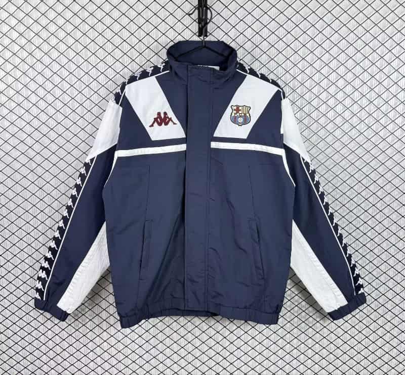 AAA(Thailand) Barcelona 25/26 Dark Blue Soccer Windbreaker 05