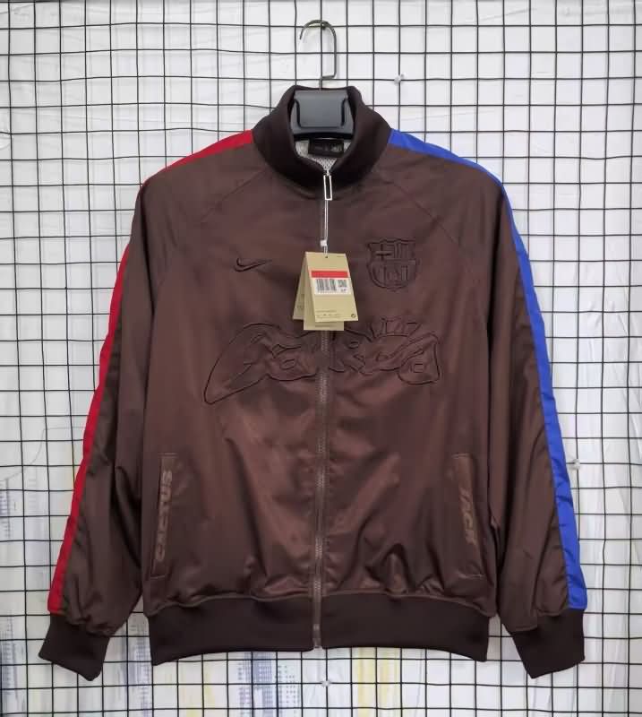 AAA(Thailand) Barcelona 25/26 Dark Red Soccer Windbreaker