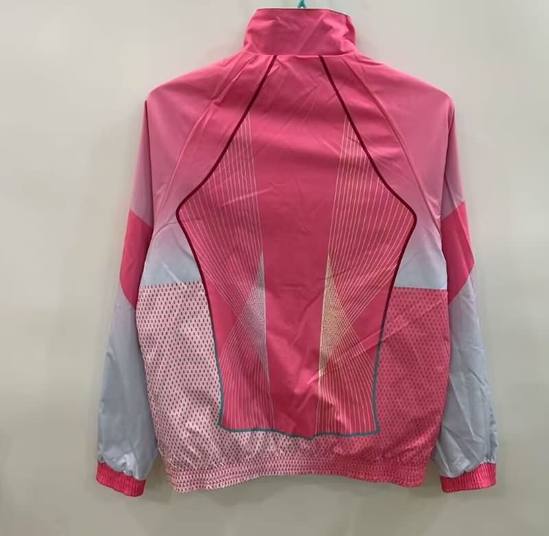 AAA(Thailand) Barcelona 25/26 Green Pink Reversible Soccer Windbreaker