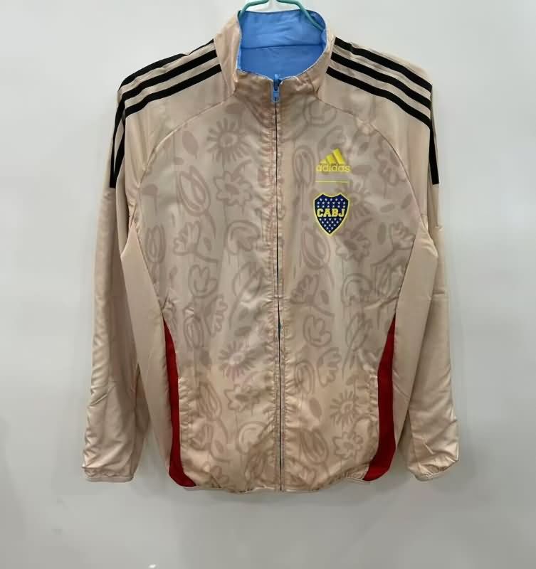 AAA(Thailand) Boca Juniors 25/26 Blue Grey Reversible Soccer Windbreaker