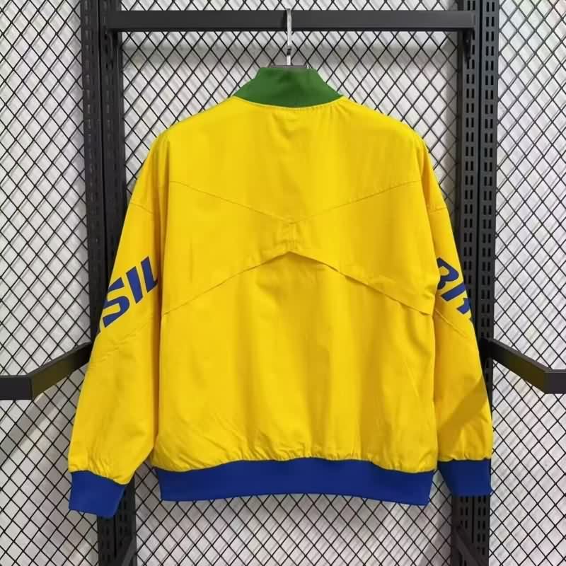 AAA(Thailand) Brazil 2025 Yellow Soccer Windbreaker 02