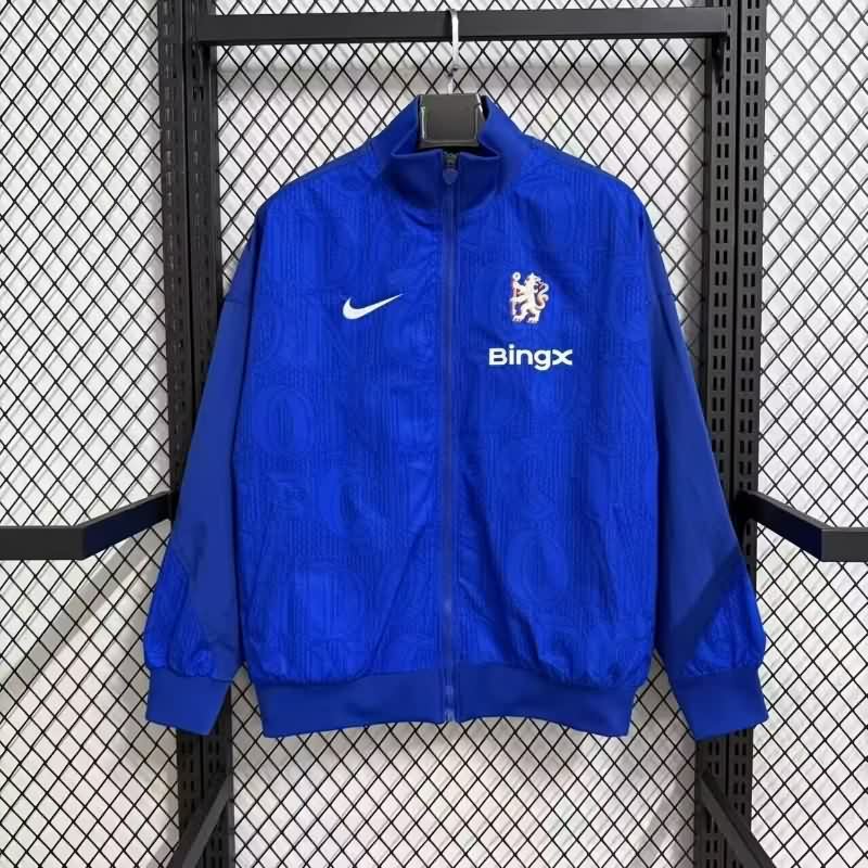 AAA(Thailand) Chelsea 25/26 Blue Soccer Windbreaker 02