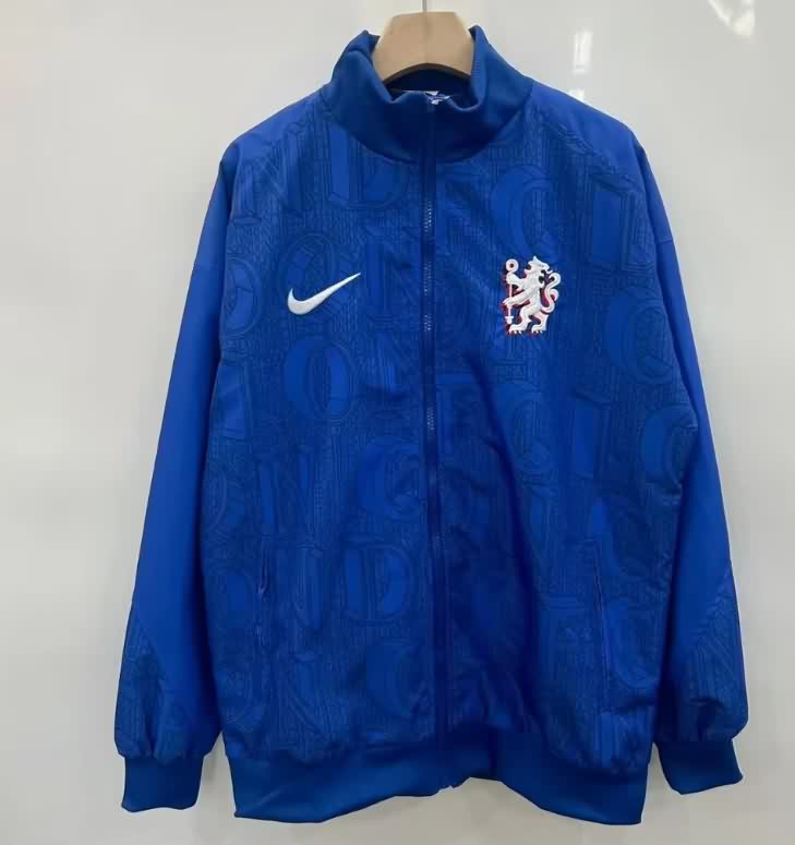 AAA(Thailand) Chelsea 25/26 Blue Soccer Windbreaker 03