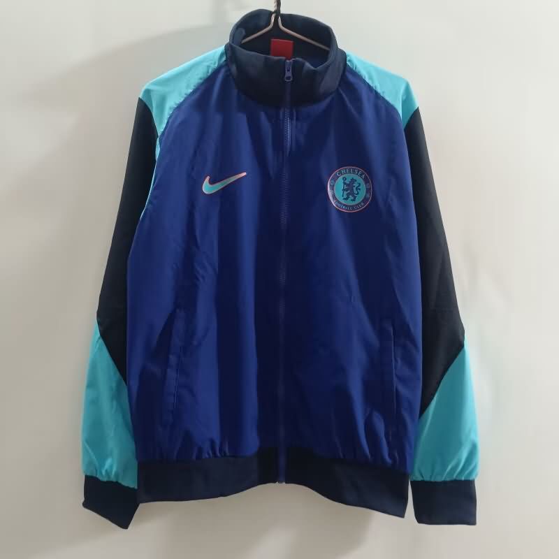 AAA(Thailand) Chelsea 25/26 Dark Blue Soccer Windbreaker 02