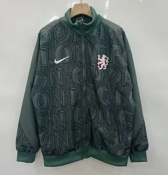 AAA(Thailand) Chelsea 25/26 Dark Green Soccer Windbreaker