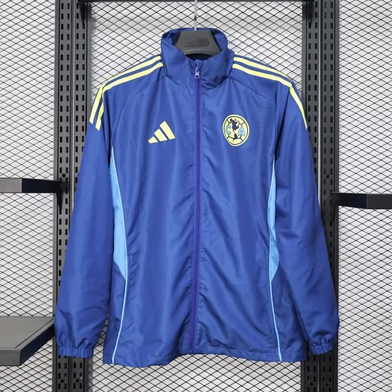 AAA(Thailand) Club America 25/26 Blue Soccer Windbreaker