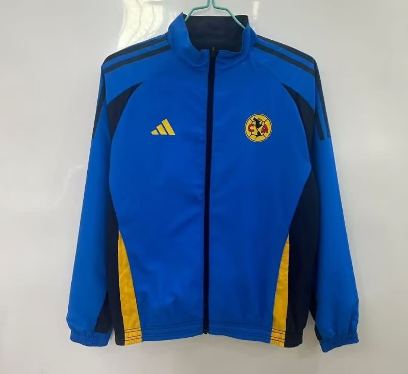 AAA(Thailand) Club America 25/26 Dark Blue Blue Reversible Soccer Windbreaker