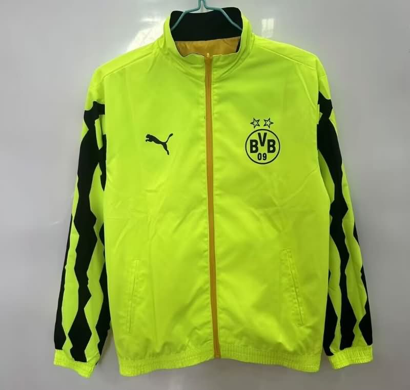 AAA(Thailand) Dortmund 25/26 Yellow Green Reversible Soccer Windbreaker