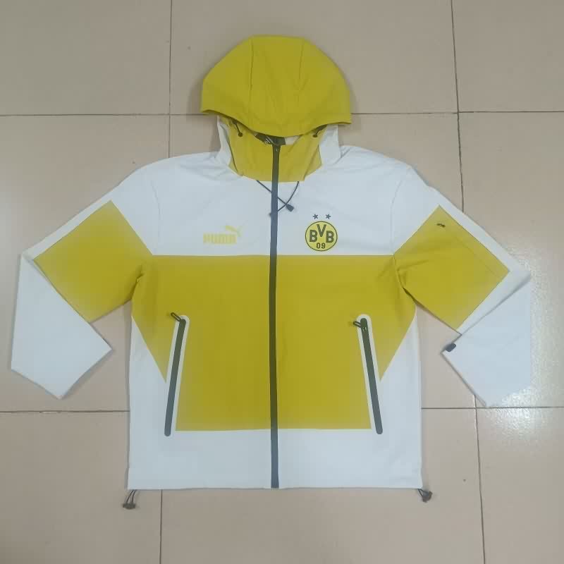 AAA(Thailand) Dortmund 25/26 Yellow White Soccer Windbreaker