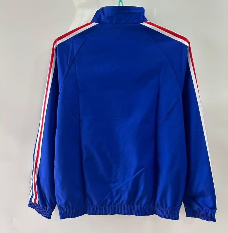 AAA(Thailand) France 2025 Blue White Reversible Soccer Windbreaker 02