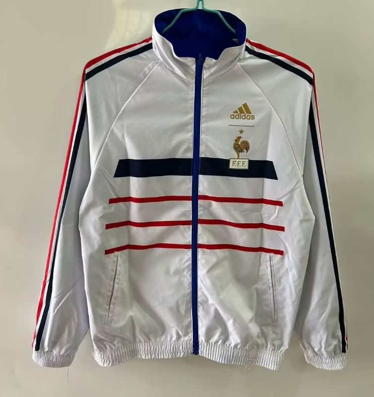 AAA(Thailand) France 2025 Blue White Reversible Soccer Windbreaker 02