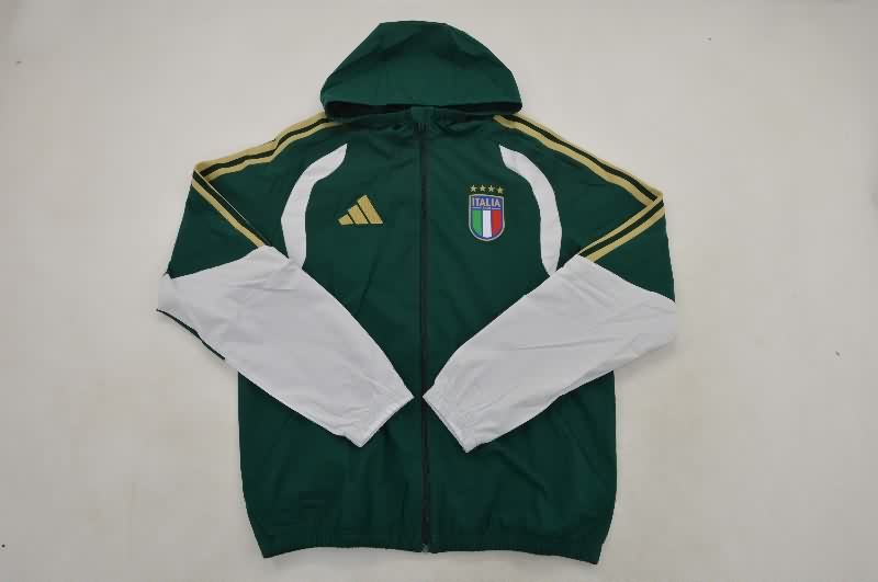 AAA(Thailand) Italy 2026 Green Soccer Windbreaker