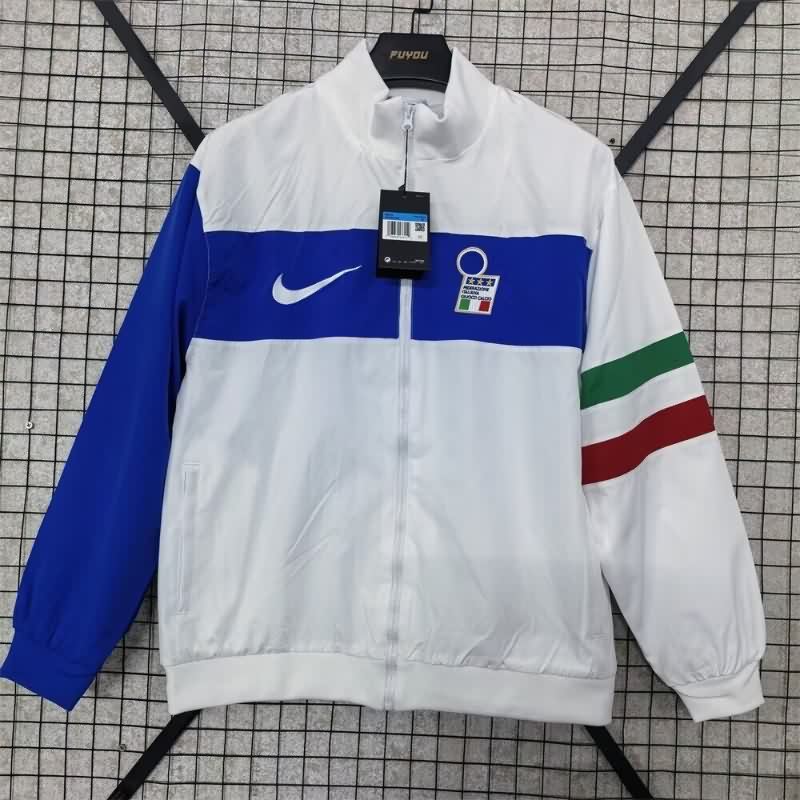AAA(Thailand) Italy 2026 White Soccer Windbreaker 02