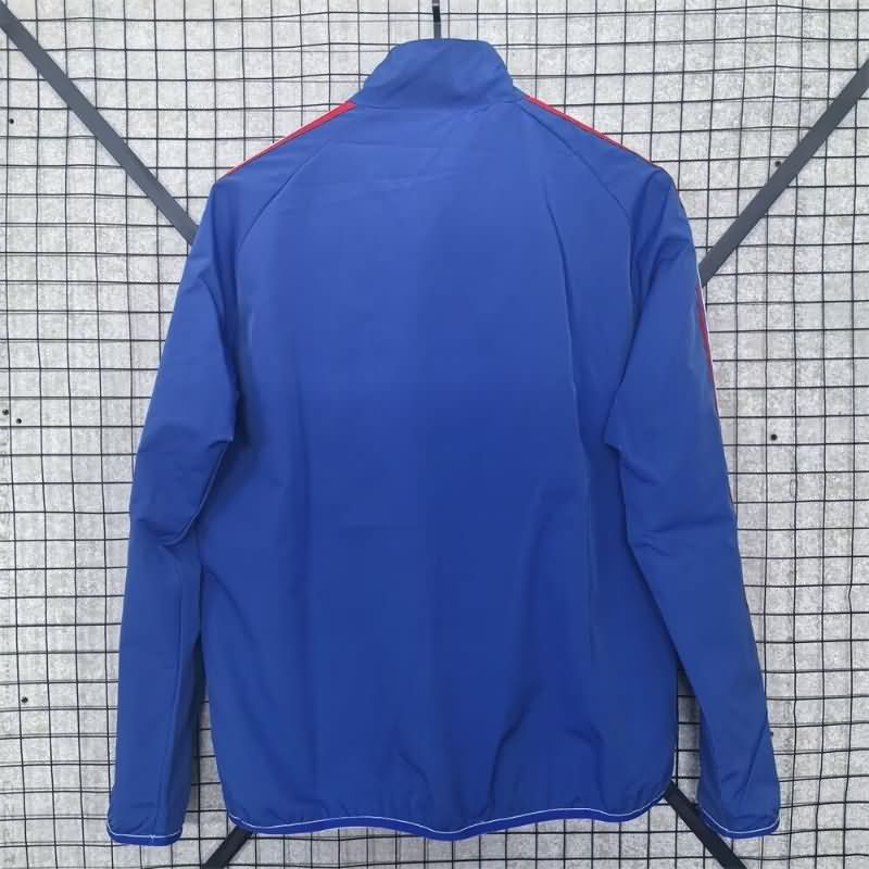 AAA(Thailand) Italy 2025 Blue White Reversible Soccer Windbreaker
