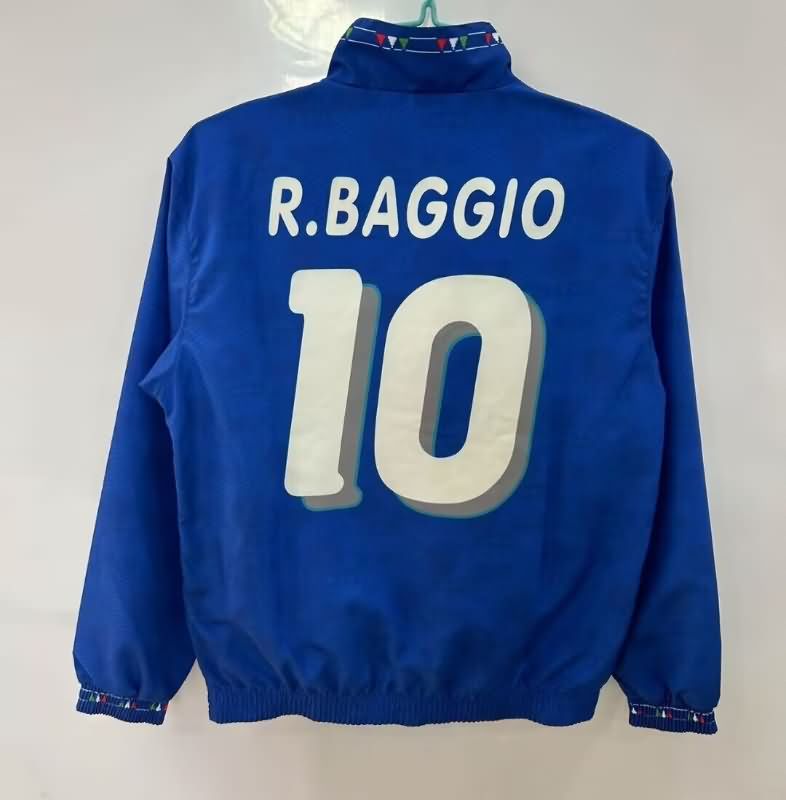 AAA(Thailand) Italy 2025 Blue White Reversible Soccer Windbreaker 02