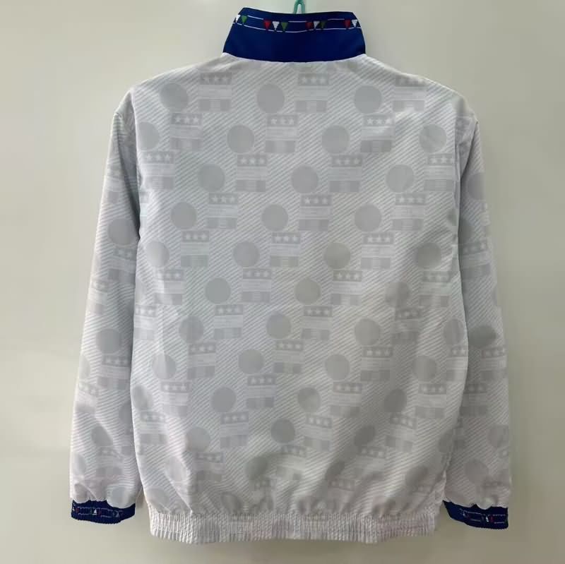 AAA(Thailand) Italy 2025 Blue White Reversible Soccer Windbreaker 02