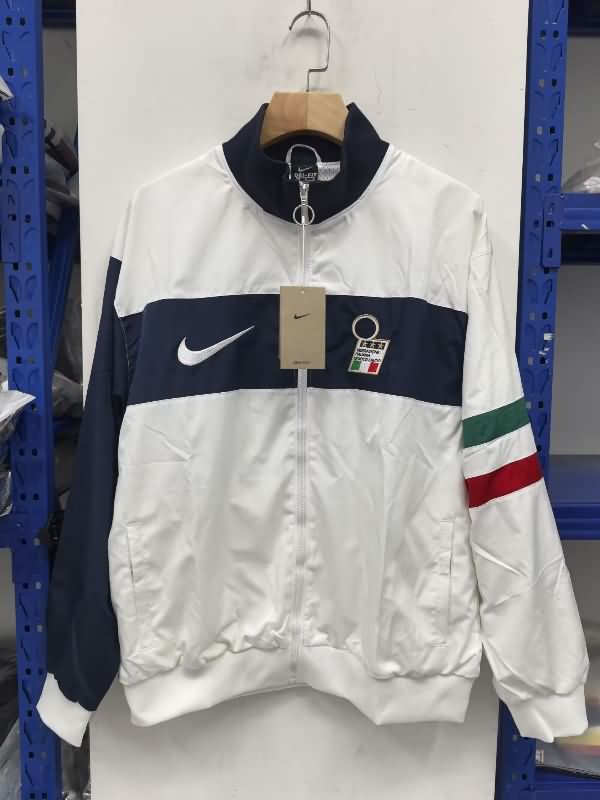 AAA(Thailand) Italy 2025 White Soccer Windbreaker 02