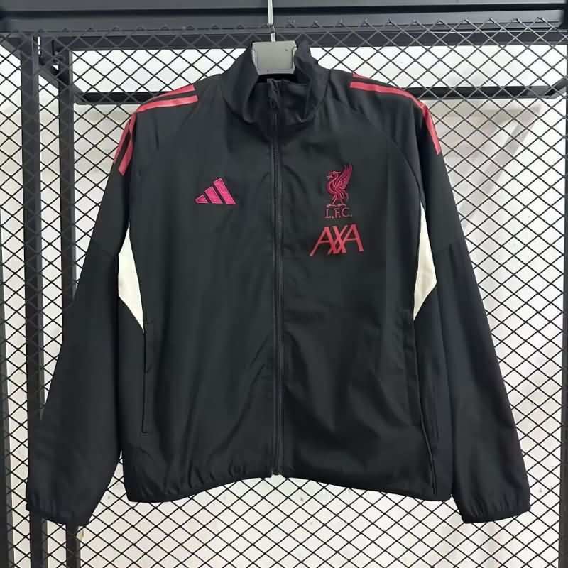 AAA(Thailand) Liverpool 25/26 Black Soccer Windbreaker 02