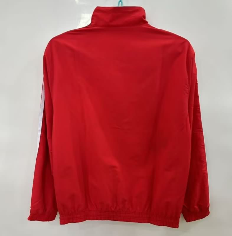 AAA(Thailand) Liverpool 25/26 Red White Reversible Soccer Windbreaker