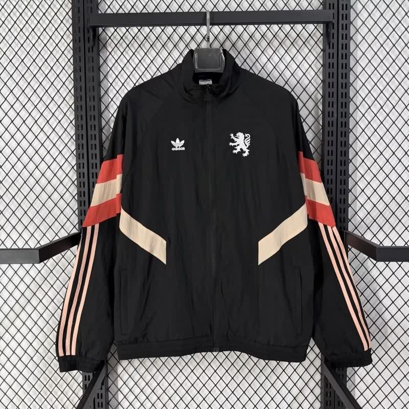 AAA(Thailand) Lyon 25/26 Black Soccer Windbreaker