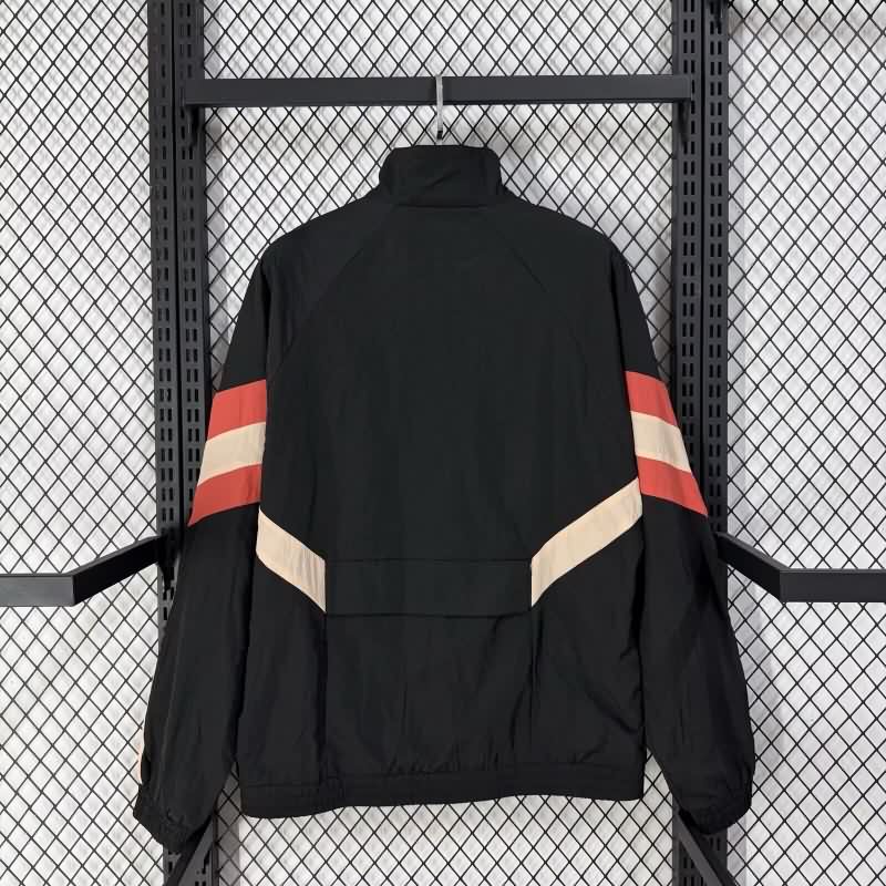 AAA(Thailand) Lyon 25/26 Black Soccer Windbreaker