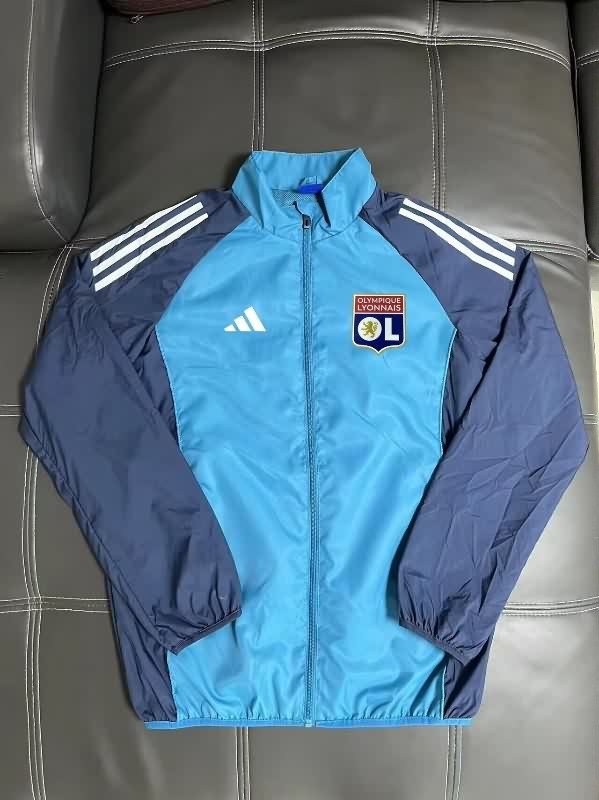 AAA(Thailand) Lyon 25/26 Light Blue Soccer Windbreaker