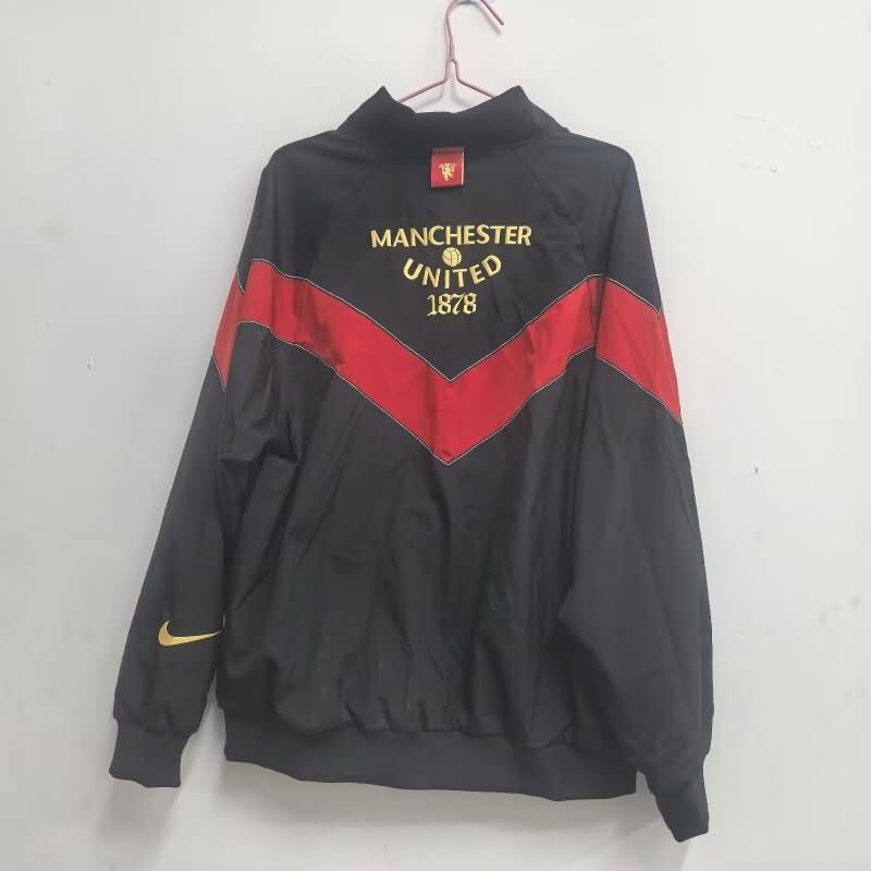 AAA(Thailand) Manchester United 25/26 Black Soccer Windbreaker