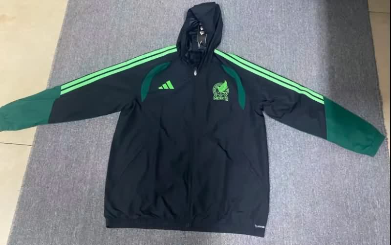 AAA(Thailand) Mexico 2025 Black Soccer Windbreaker 02