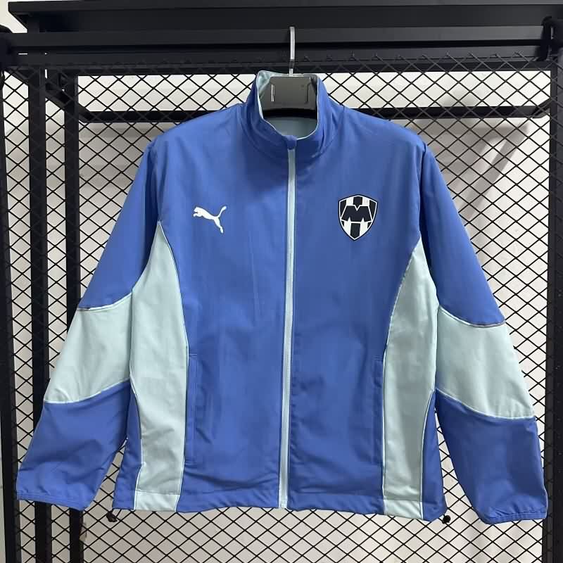 AAA(Thailand) Monterrey 25/26 Blue White Reversible Soccer Windbreaker