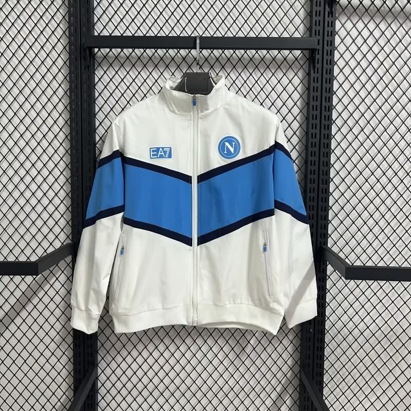 AAA(Thailand) Napoli 25/26 White Soccer Windbreaker