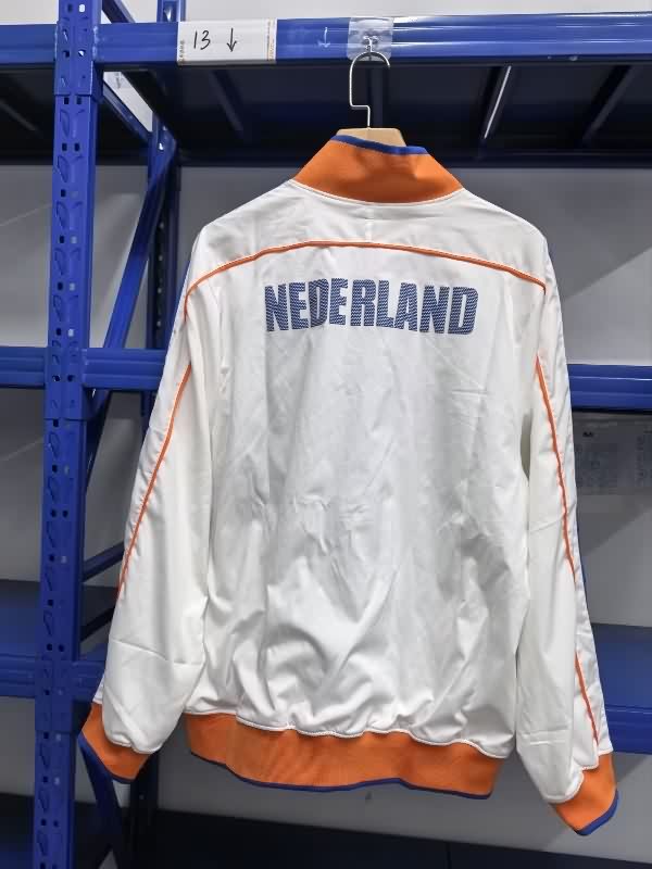 AAA(Thailand) Netherlands 2025 White Soccer Windbreaker