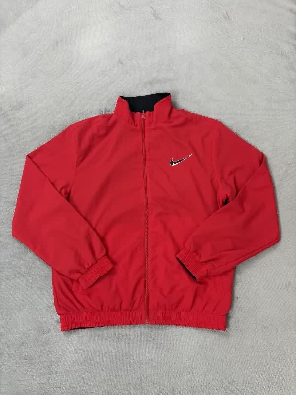 AAA(Thailand) Nike 2025 Black Red Reversible Soccer Windbreaker