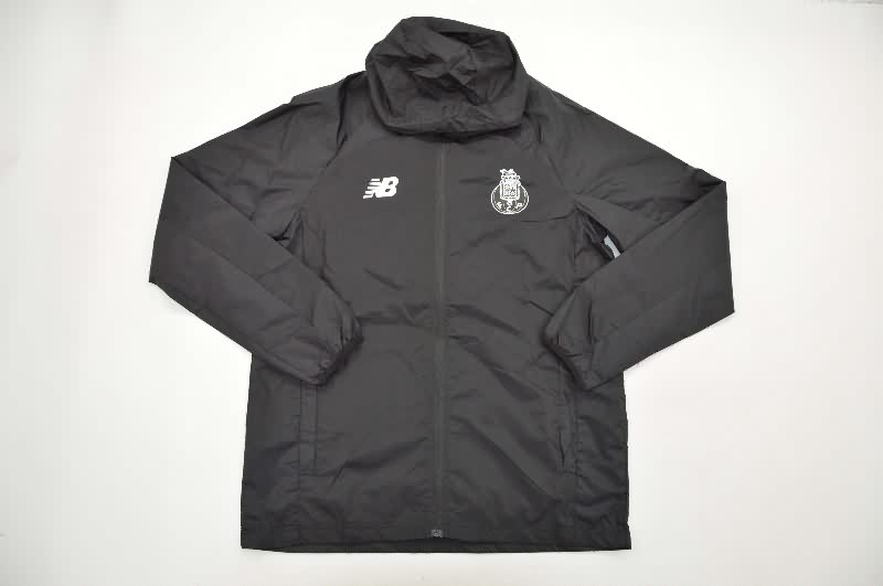 AAA(Thailand) Porto 25/26 Black Soccer Windbreaker