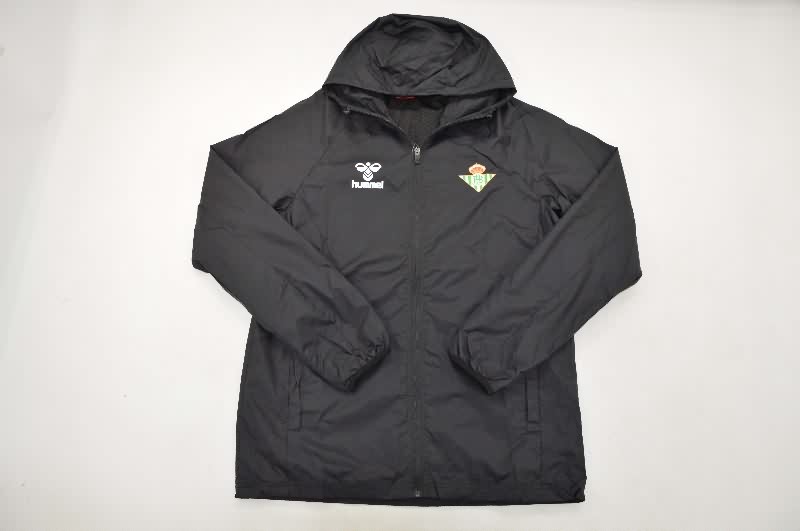 AAA(Thailand) Real Betis 25/26 Black Soccer Windbreaker