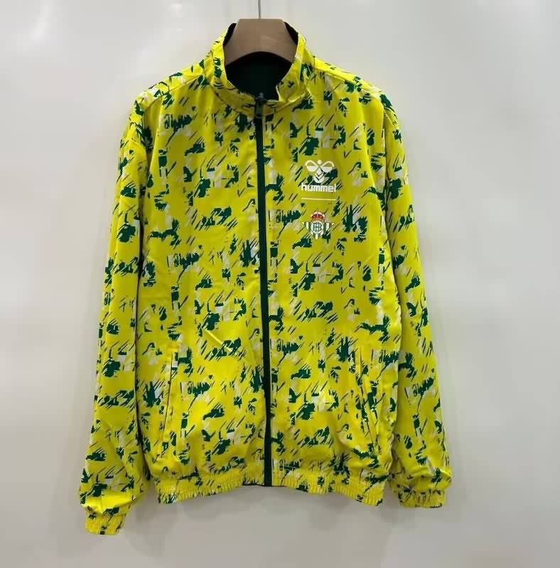 AAA(Thailand) Real Betis 25/26 Green Yellow Reversible Soccer Windbreaker