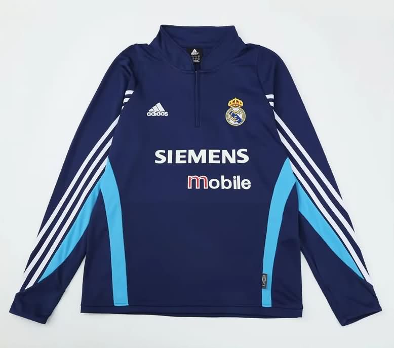 AAA(Thailand) Real Madrid 2003/04 Dark Blue Soccer Sweater