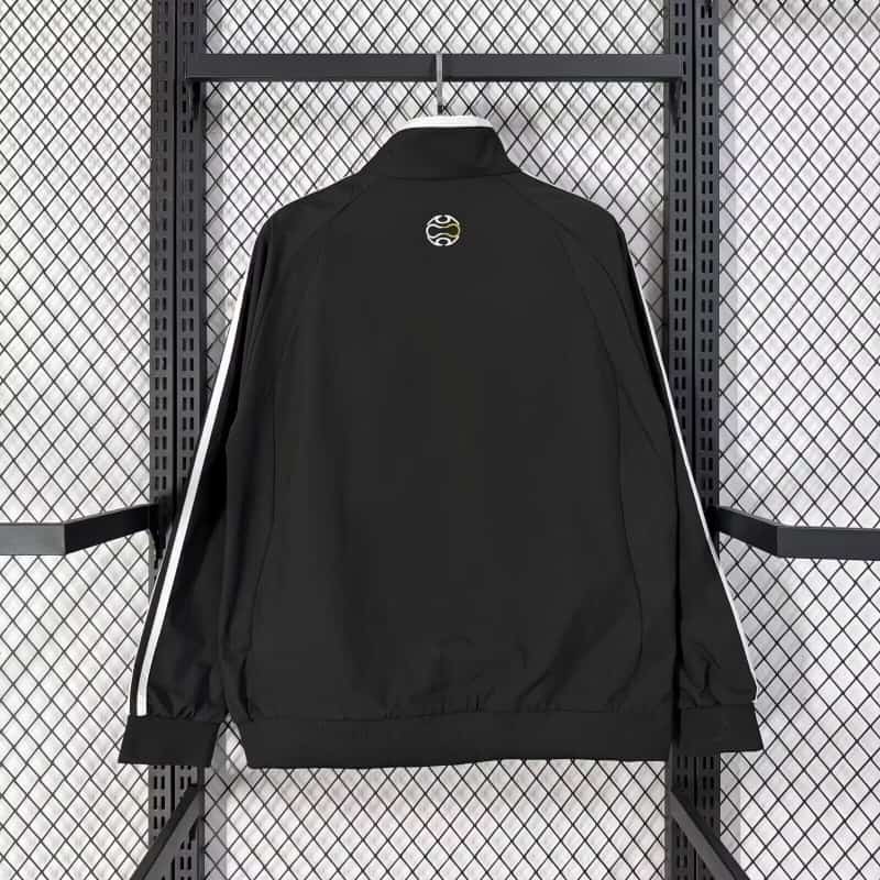 AAA(Thailand) Real Madrid 25/26 Black Soccer Windbreaker 05