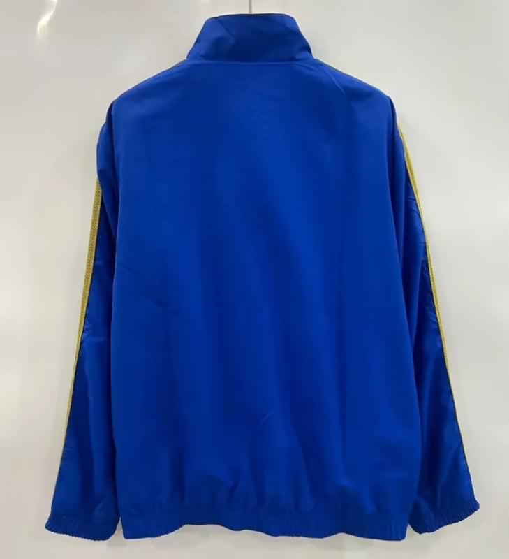 AAA(Thailand) Real Madrid 25/26 Blue Yellow Reversible Soccer Windbreaker