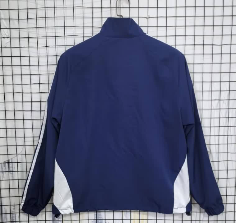 AAA(Thailand) Real Madrid 25/26 Dark Blue Soccer Windbreaker 05