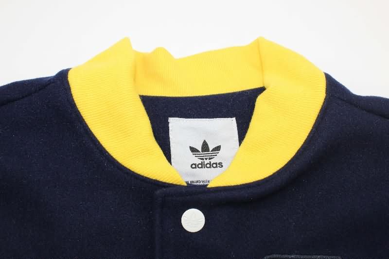 AAA(Thailand) Real Madrid 25/26 Dark Blue Baseball Jacket