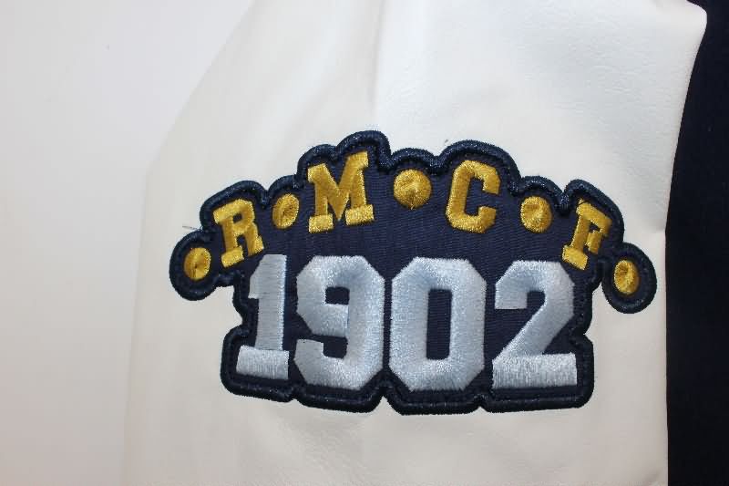 AAA(Thailand) Real Madrid 25/26 Dark Blue Baseball Jacket