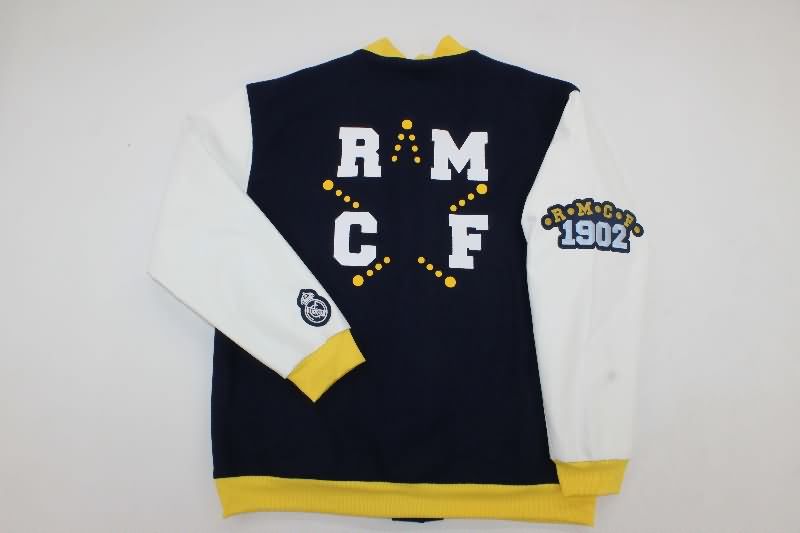 AAA(Thailand) Real Madrid 25/26 Dark Blue Baseball Jacket