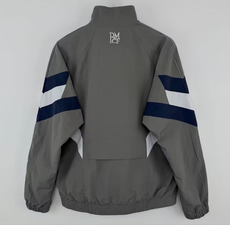 AAA(Thailand) Real Madrid 25/26 Grey Soccer Windbreaker