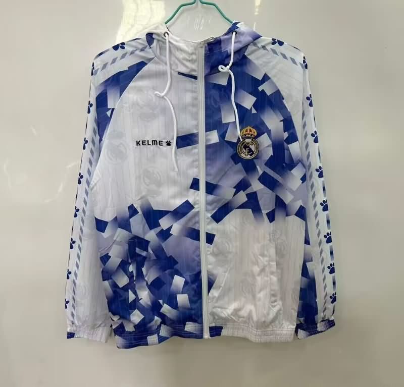 AAA(Thailand) Real Madrid 25/26 White Soccer Windbreaker