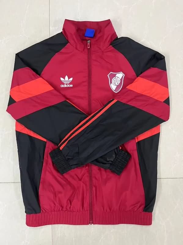AAA(Thailand) River Plate 2025 Red Soccer Windbreaker