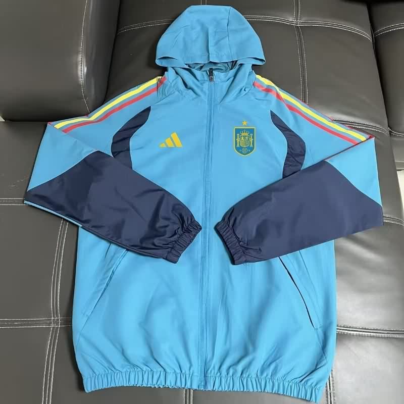 AAA(Thailand) Spain 2026 Blue Soccer Windbreaker