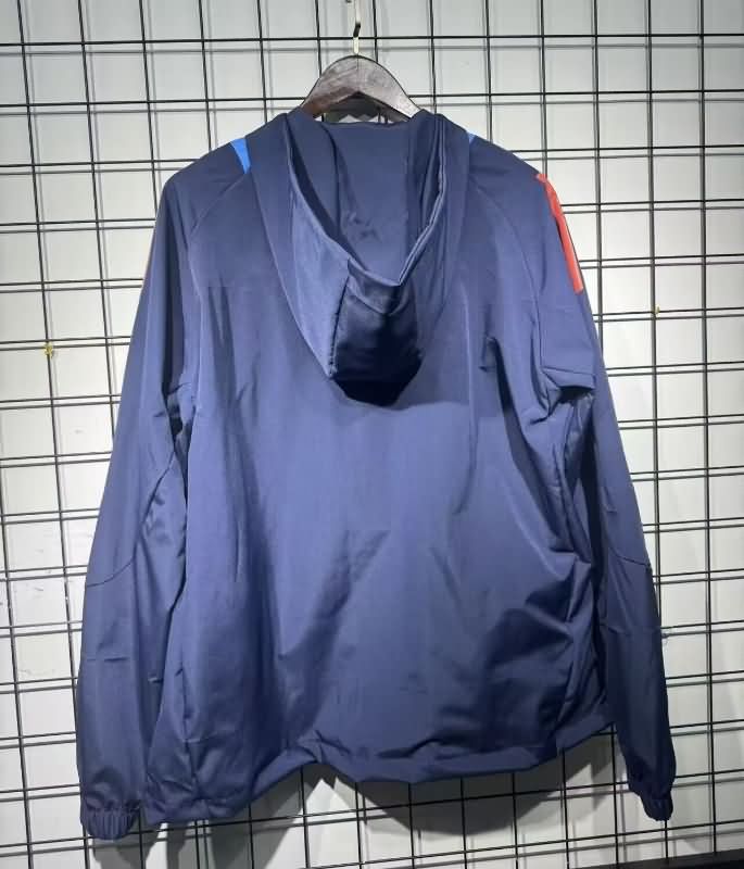 AAA(Thailand) Universidad Chile 2025 Dark Blue Soccer Windbreaker