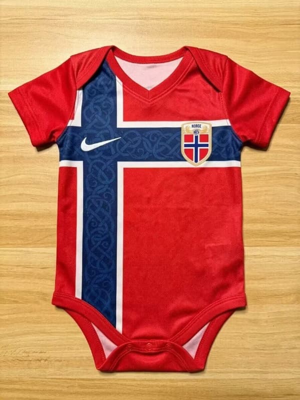 AAA(Thailand) Norway 2026 Home Baby Soccer Jerseys AAA(Thailand) Norway 2026 Home Baby Soccer Jerseys
