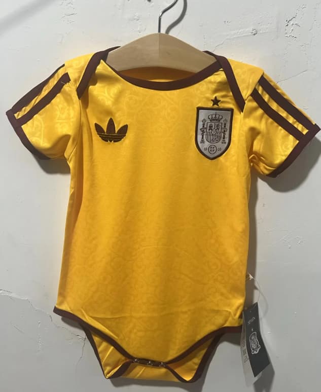 AAA(Thailand) Spain 2026 Yellow Baby Soccer Jerseys